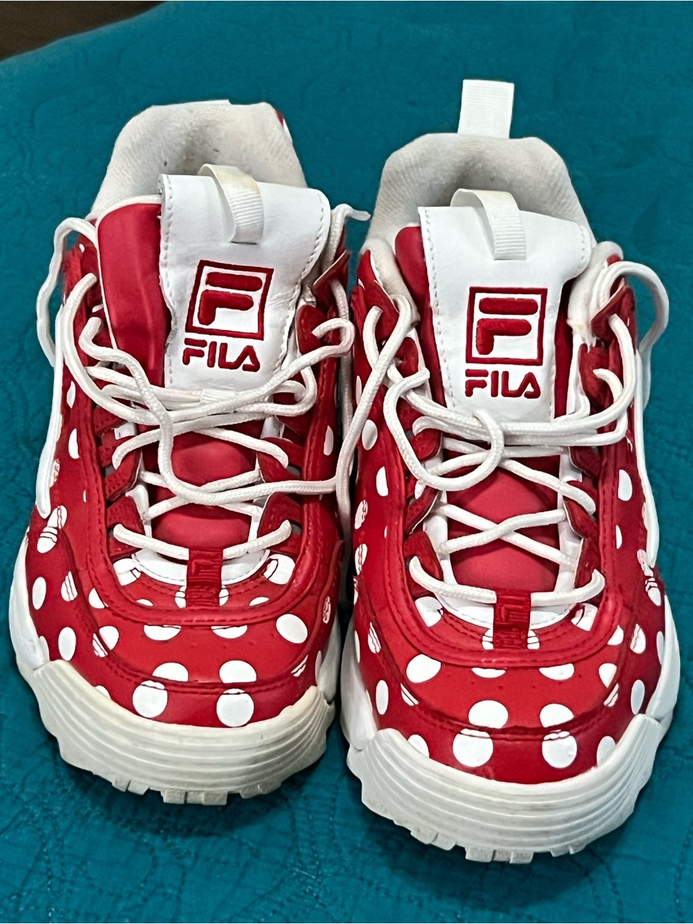 FILA ' Red Polka Dot Sneakers size 8.5